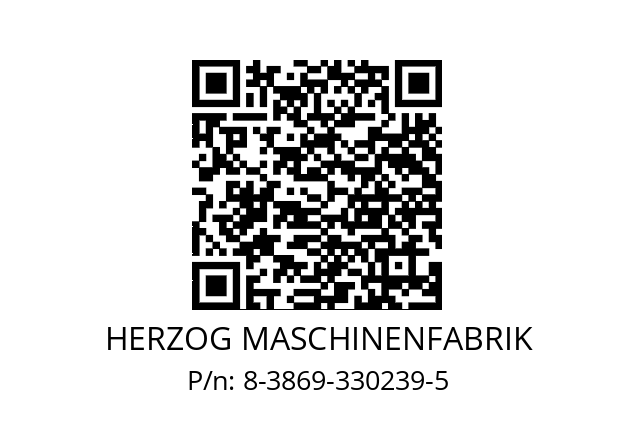   HERZOG MASCHINENFABRIK 8-3869-330239-5