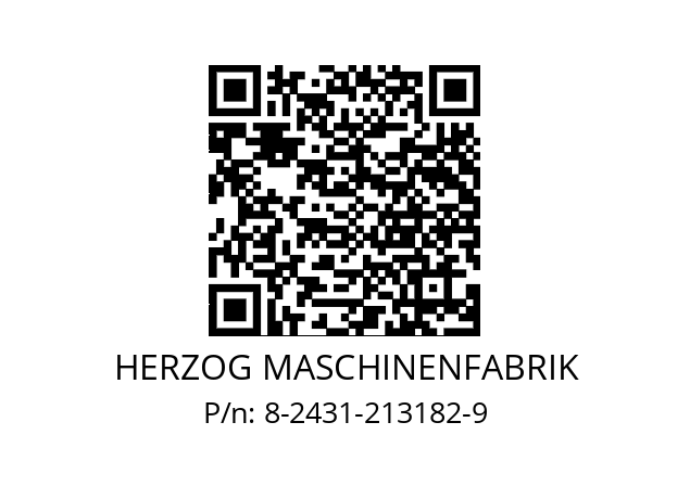   HERZOG MASCHINENFABRIK 8-2431-213182-9