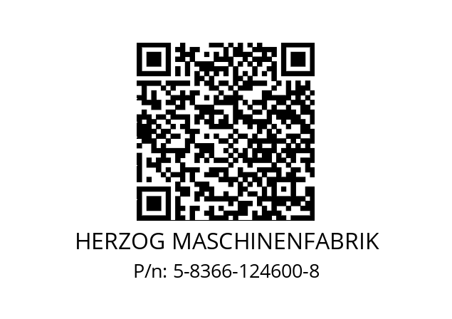   HERZOG MASCHINENFABRIK 5-8366-124600-8