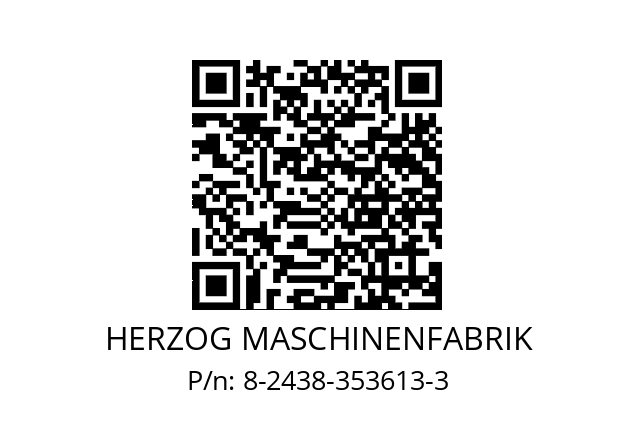   HERZOG MASCHINENFABRIK 8-2438-353613-3