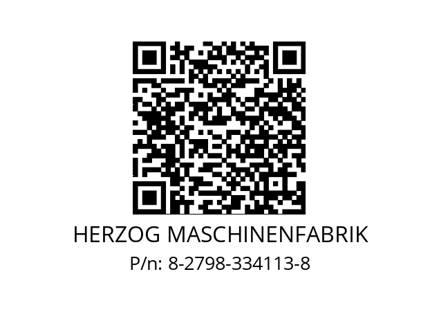   HERZOG MASCHINENFABRIK 8-2798-334113-8