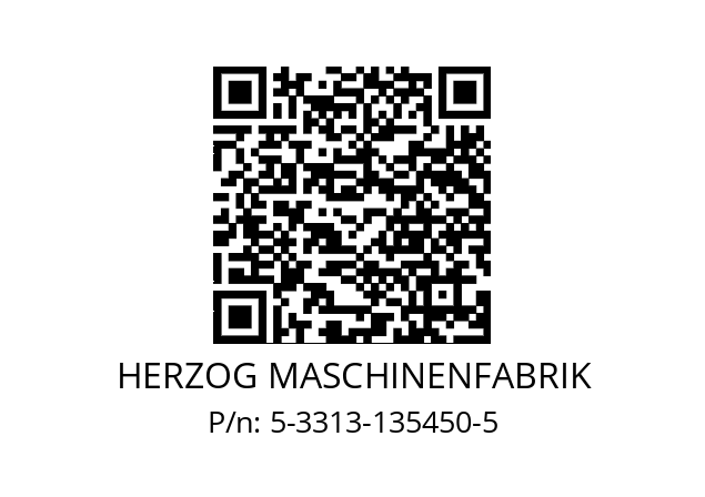   HERZOG MASCHINENFABRIK 5-3313-135450-5