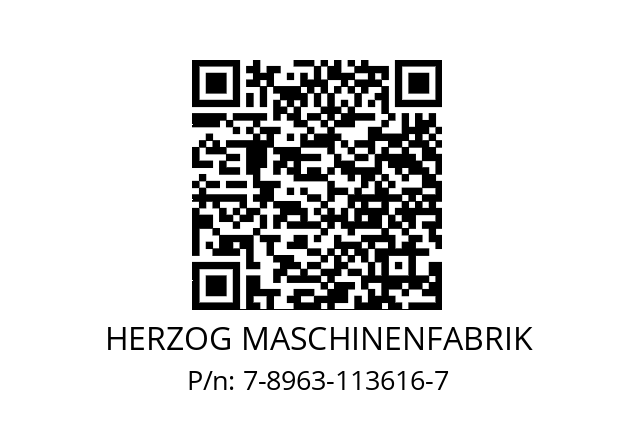   HERZOG MASCHINENFABRIK 7-8963-113616-7