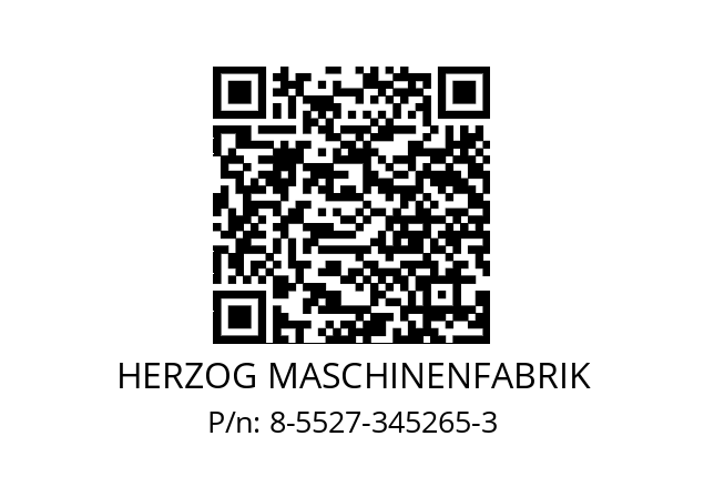   HERZOG MASCHINENFABRIK 8-5527-345265-3