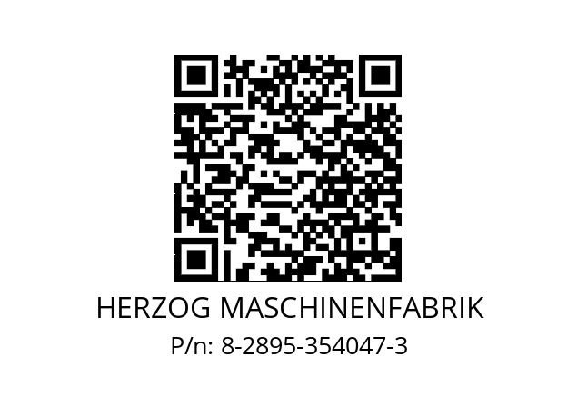   HERZOG MASCHINENFABRIK 8-2895-354047-3