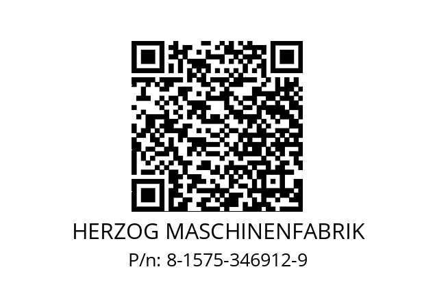   HERZOG MASCHINENFABRIK 8-1575-346912-9