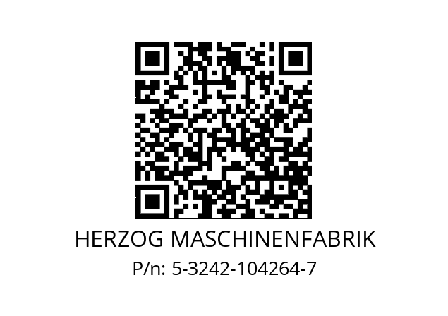   HERZOG MASCHINENFABRIK 5-3242-104264-7