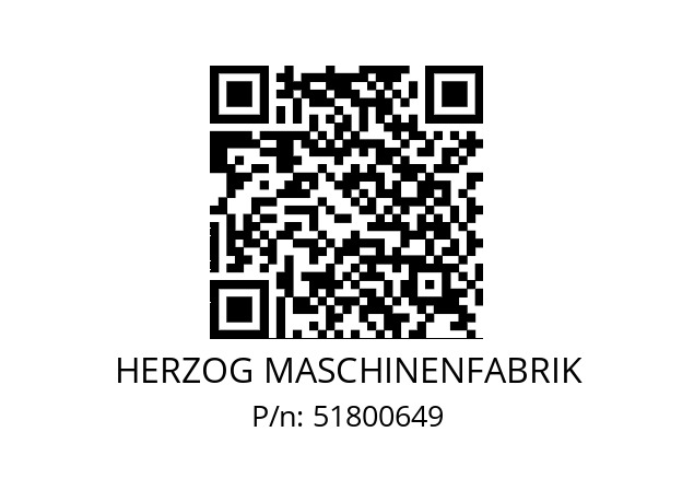   HERZOG MASCHINENFABRIK 51800649