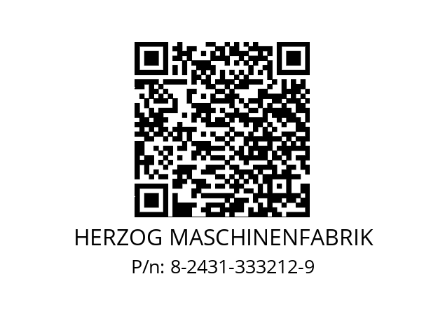   HERZOG MASCHINENFABRIK 8-2431-333212-9