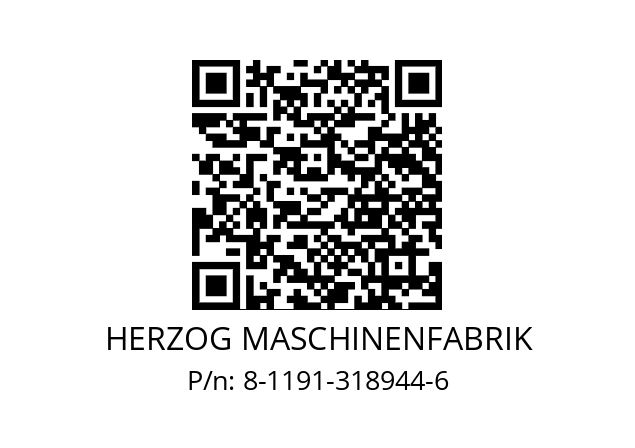   HERZOG MASCHINENFABRIK 8-1191-318944-6