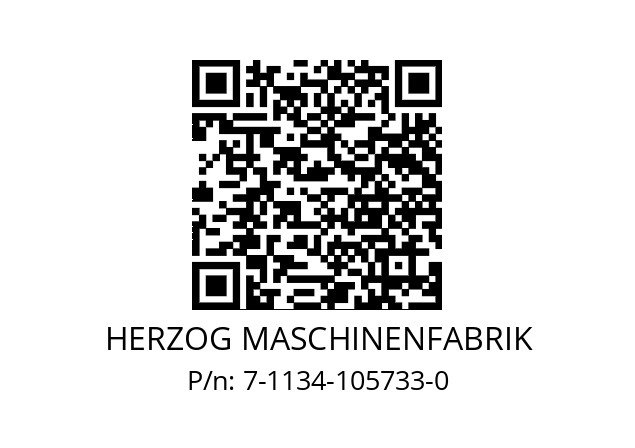   HERZOG MASCHINENFABRIK 7-1134-105733-0