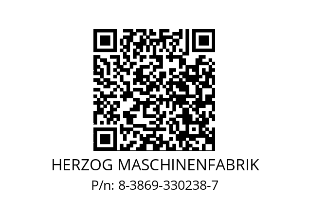   HERZOG MASCHINENFABRIK 8-3869-330238-7