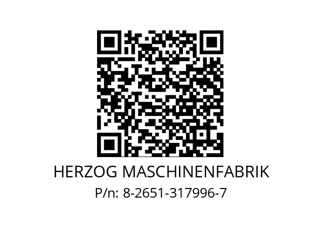   HERZOG MASCHINENFABRIK 8-2651-317996-7