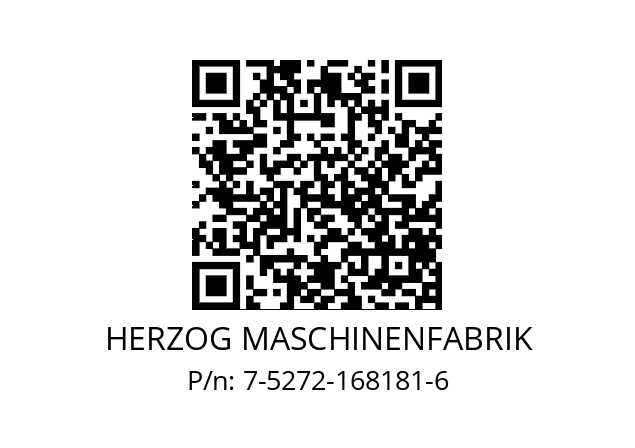   HERZOG MASCHINENFABRIK 7-5272-168181-6