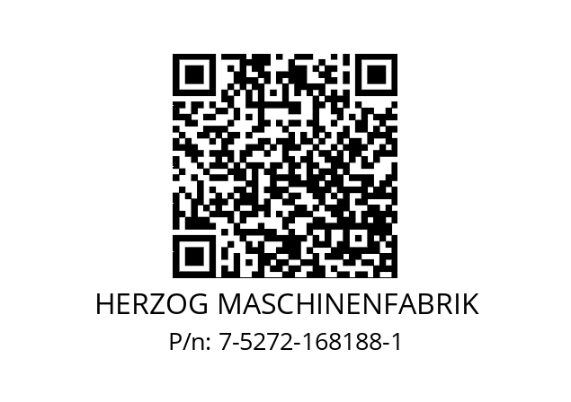   HERZOG MASCHINENFABRIK 7-5272-168188-1