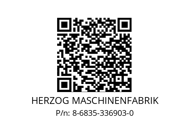   HERZOG MASCHINENFABRIK 8-6835-336903-0