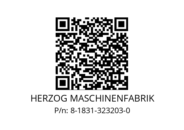   HERZOG MASCHINENFABRIK 8-1831-323203-0