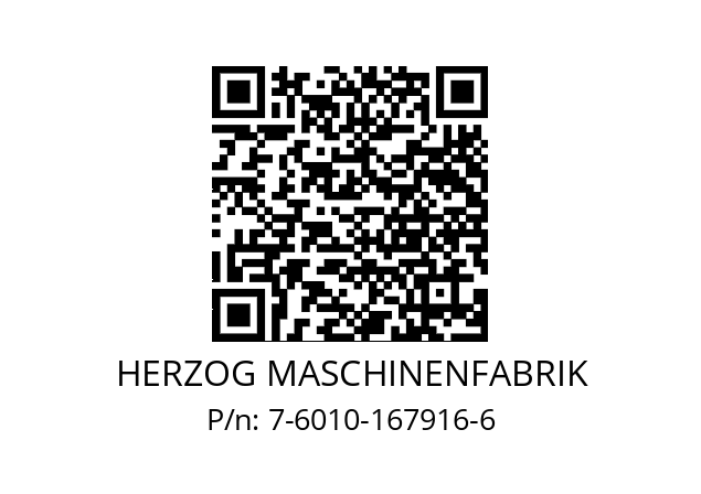   HERZOG MASCHINENFABRIK 7-6010-167916-6