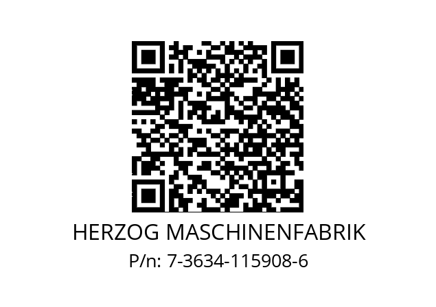   HERZOG MASCHINENFABRIK 7-3634-115908-6