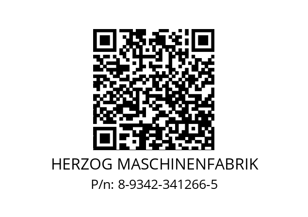   HERZOG MASCHINENFABRIK 8-9342-341266-5