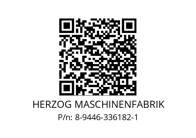   HERZOG MASCHINENFABRIK 8-9446-336182-1