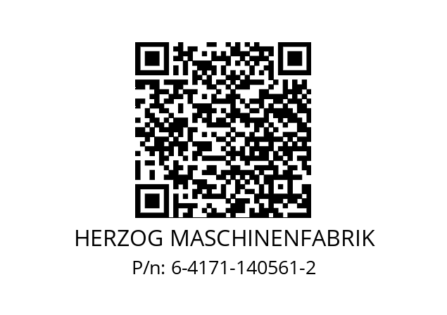   HERZOG MASCHINENFABRIK 6-4171-140561-2