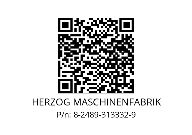   HERZOG MASCHINENFABRIK 8-2489-313332-9