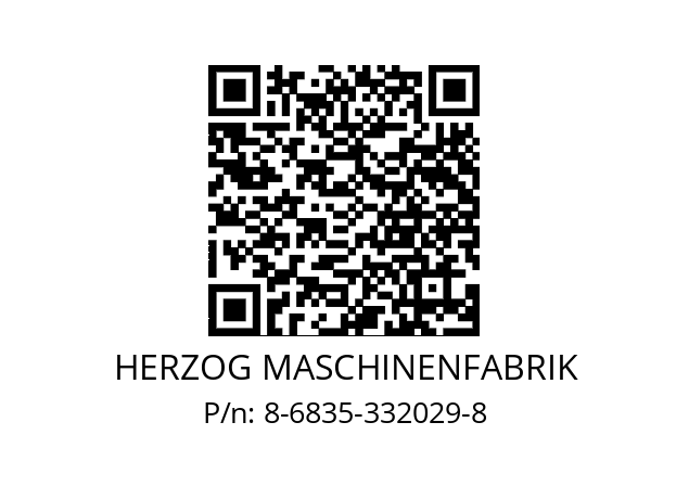   HERZOG MASCHINENFABRIK 8-6835-332029-8