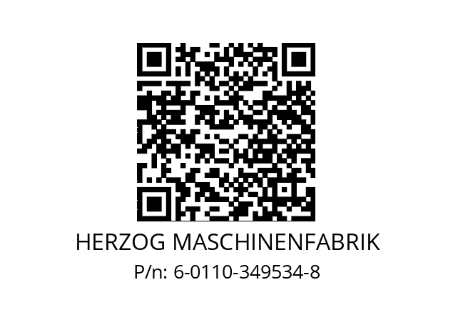   HERZOG MASCHINENFABRIK 6-0110-349534-8