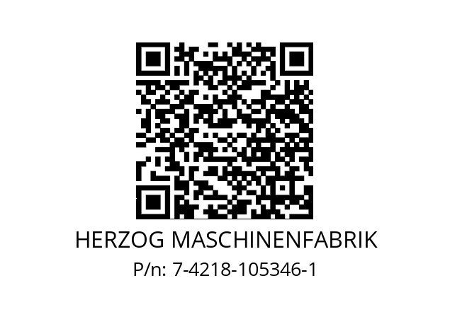   HERZOG MASCHINENFABRIK 7-4218-105346-1