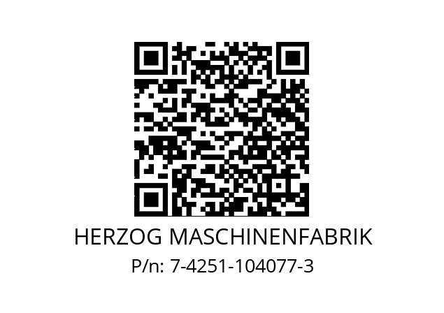   HERZOG MASCHINENFABRIK 7-4251-104077-3