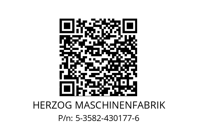   HERZOG MASCHINENFABRIK 5-3582-430177-6