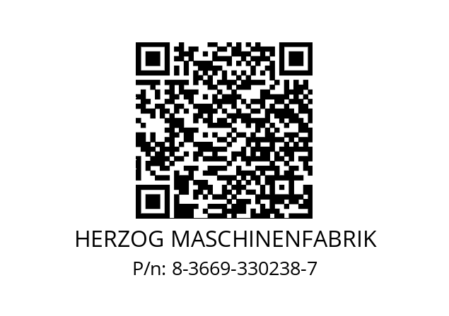   HERZOG MASCHINENFABRIK 8-3669-330238-7