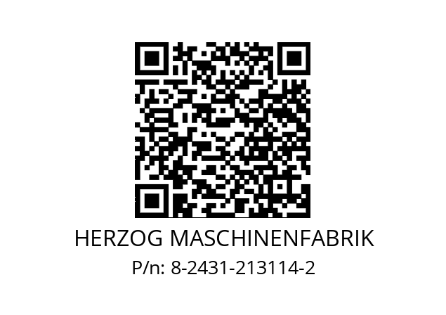   HERZOG MASCHINENFABRIK 8-2431-213114-2