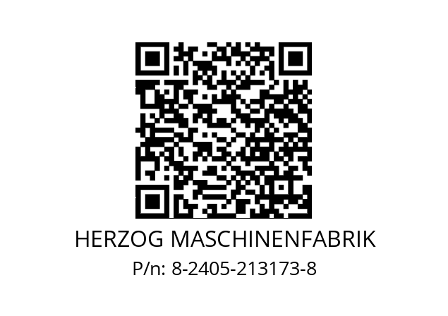   HERZOG MASCHINENFABRIK 8-2405-213173-8