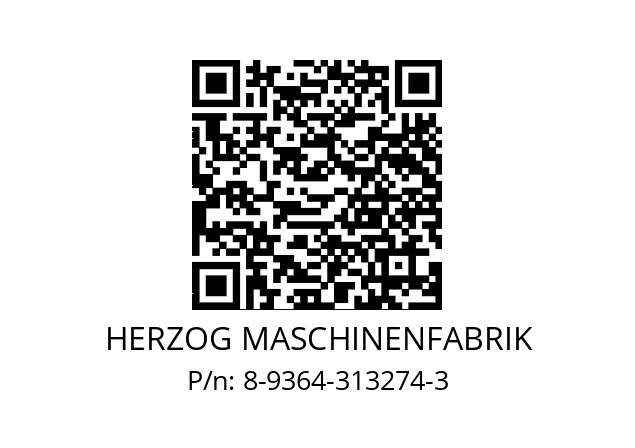   HERZOG MASCHINENFABRIK 8-9364-313274-3