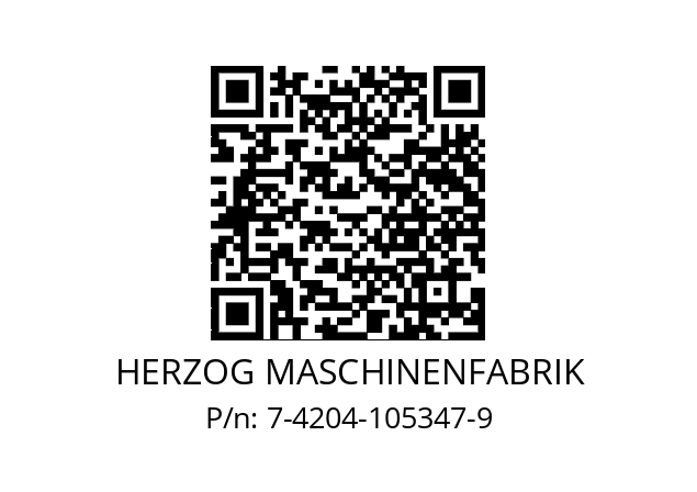   HERZOG MASCHINENFABRIK 7-4204-105347-9