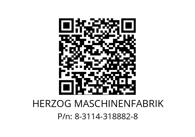   HERZOG MASCHINENFABRIK 8-3114-318882-8