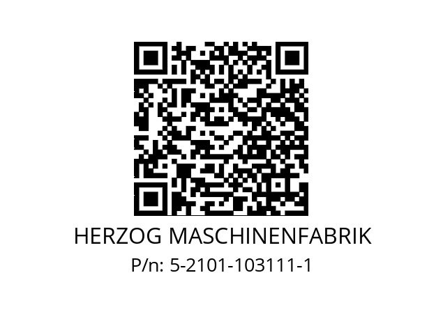   HERZOG MASCHINENFABRIK 5-2101-103111-1