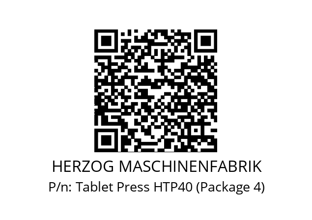   HERZOG MASCHINENFABRIK Tablet Press HTP40 (Package 4)