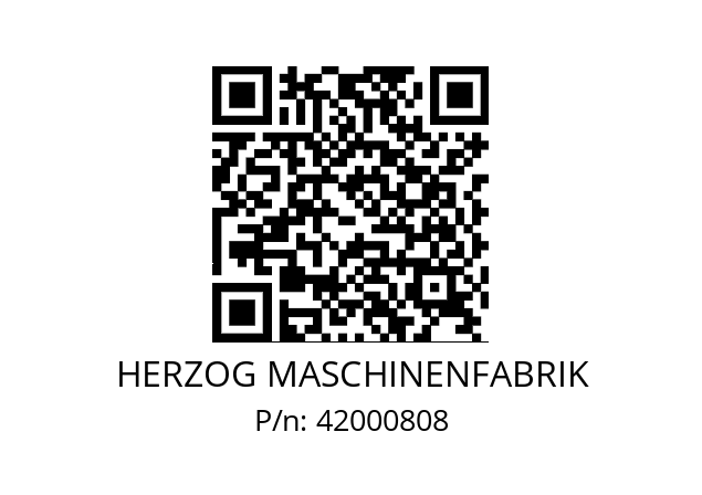   HERZOG MASCHINENFABRIK 42000808