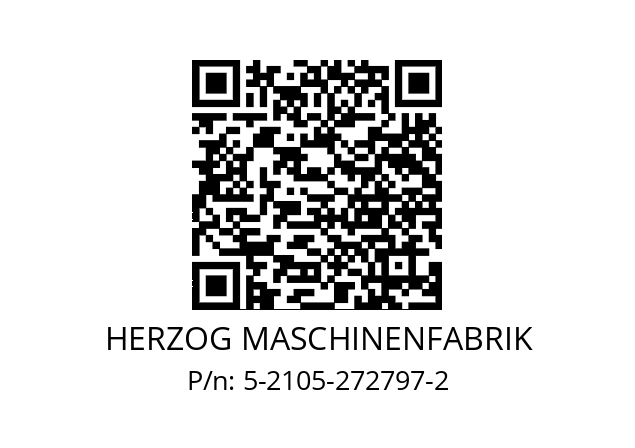   HERZOG MASCHINENFABRIK 5-2105-272797-2