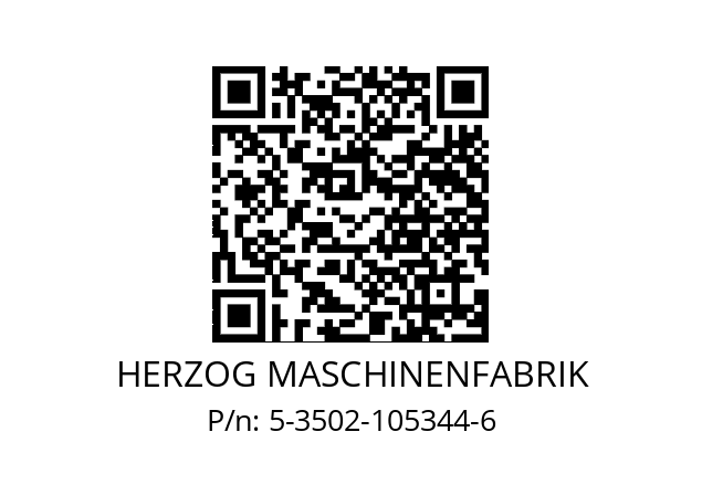   HERZOG MASCHINENFABRIK 5-3502-105344-6