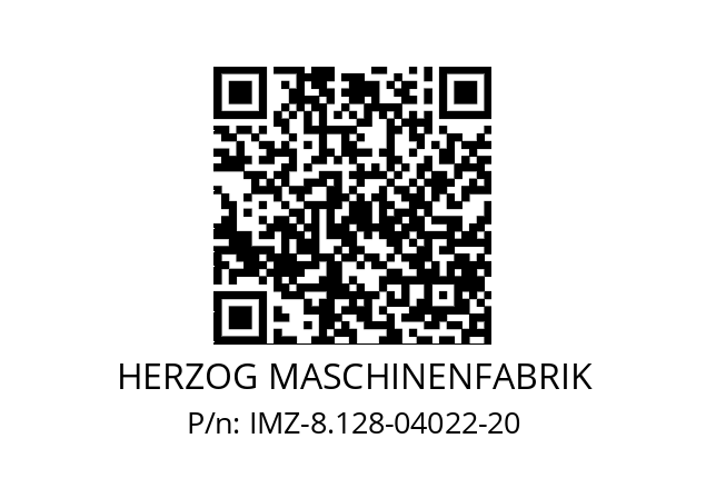   HERZOG MASCHINENFABRIK IMZ-8.128-04022-20