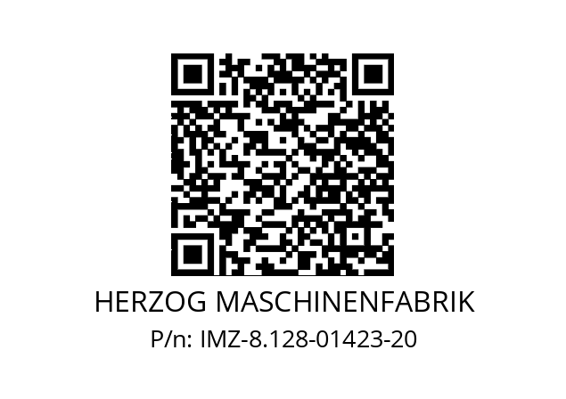   HERZOG MASCHINENFABRIK IMZ-8.128-01423-20