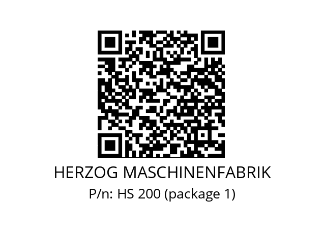   HERZOG MASCHINENFABRIK HS 200 (package 1)