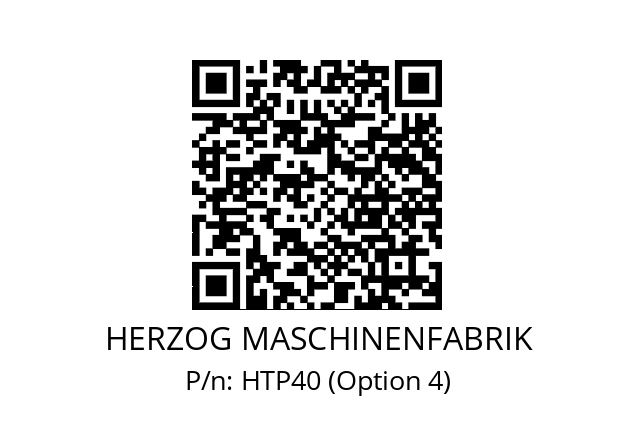   HERZOG MASCHINENFABRIK HTP40 (Option 4)