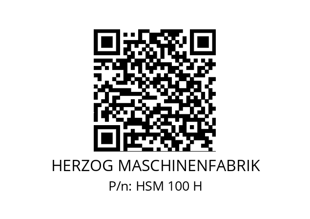   HERZOG MASCHINENFABRIK HSM 100 H