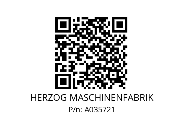   HERZOG MASCHINENFABRIK A035721