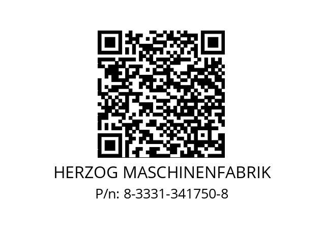   HERZOG MASCHINENFABRIK 8-3331-341750-8